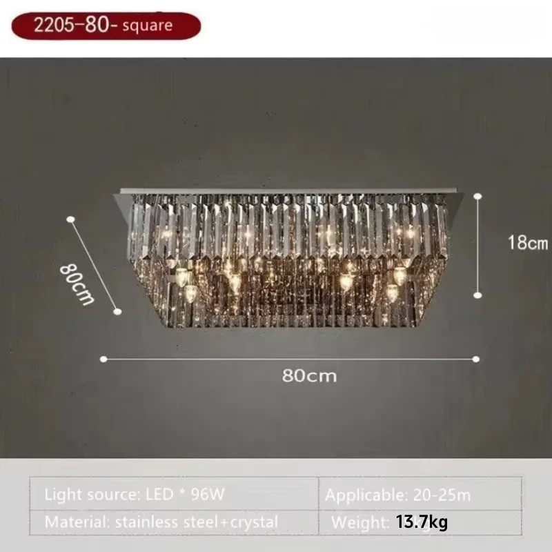 Moderne kristallen LED E14 lampen voor eetkamer, K9 kristallen verlichtingslamp, woonkamer plafondlamp - afbeelding 1