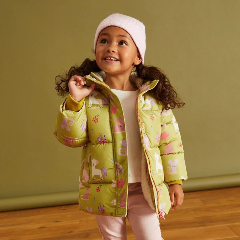 سترات الأطفال الفتيات Fce اصطف Thiened الربيع Jaet سستة معطف مقنع ملابس الأطفال أعلى للأطفال الصغار والمتوسطين