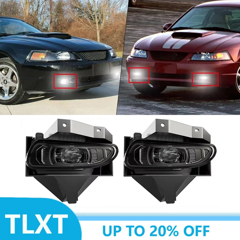 

2Pcs Car Front LED Fog Light Assembly Fit For For Ford 1999 2000 2001 2002 2003 2004 Fog Light With 12V LED Bulb Car Accessories