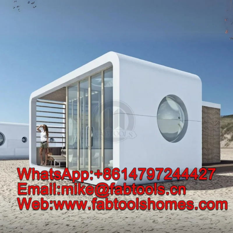 40ft Luxury Portable cabins 20ft Apple Cabin Passat Cabin Light Flat Pack Modular Sandwich Panel Outdoor Office China Design