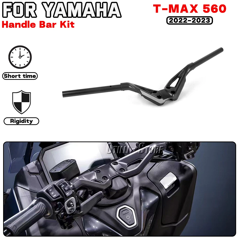 For YAMAHA T-MAX560 2022 2023 Motorcycle accessories New CNC Handlebar Steering Handle Bar Black Kit