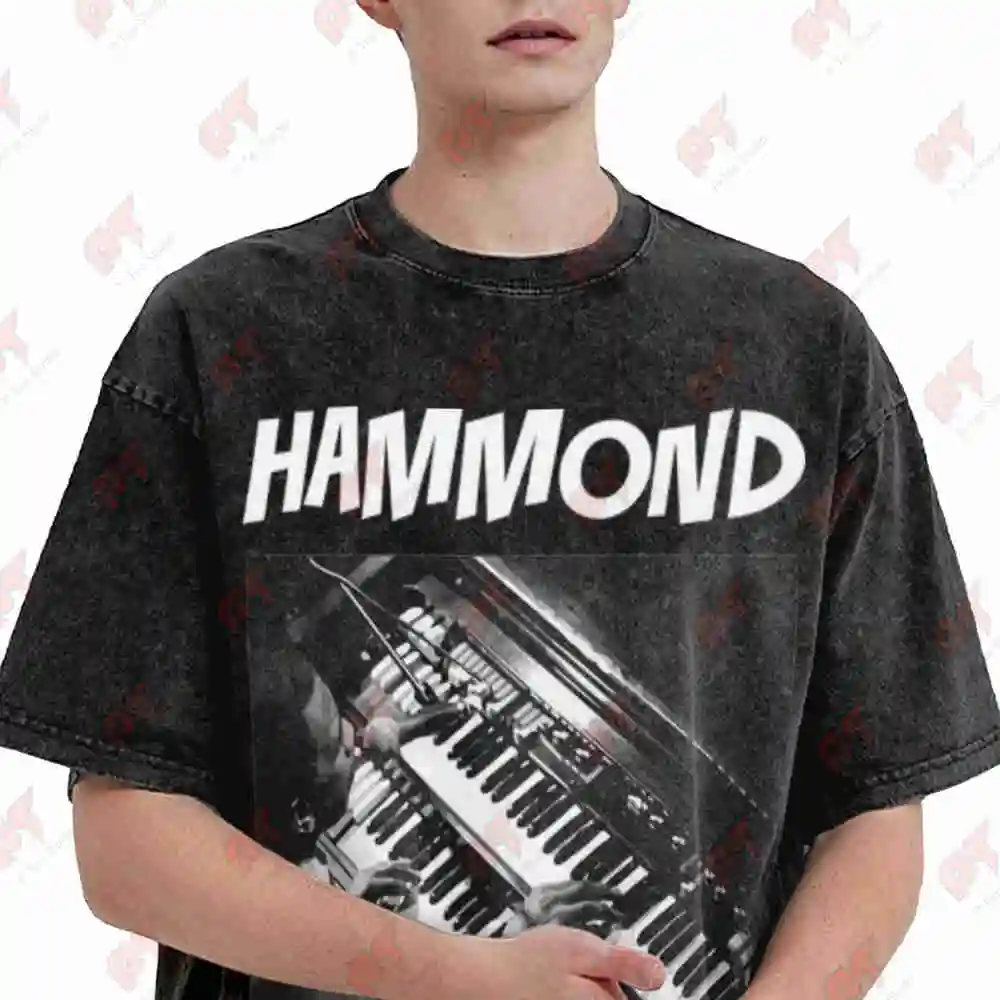 Hammond Sound Soul Superb Vintage Washed Tee Pure Cotton T-Shirt
