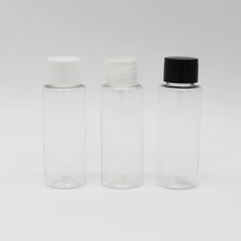 

40ml X 50 Clear empty lotion plastic Cosmetic Bottles With Lid Transparent PET Bottles For Cosmetic Packaging Travel Size Pot