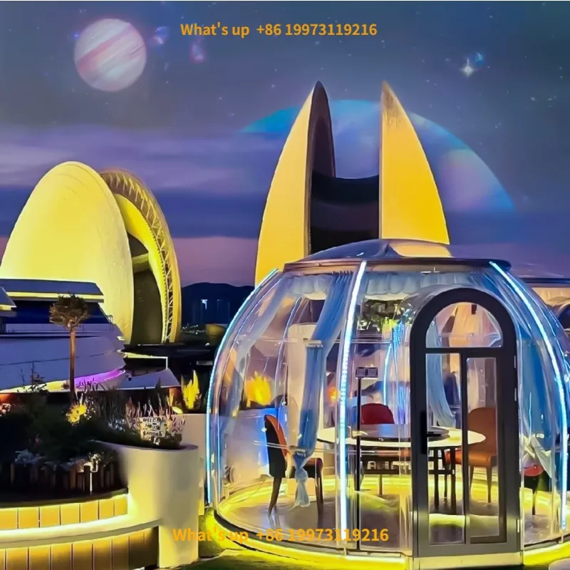 2026 hot Transparent Luxury ZHENHAO ZH400 Bubble House Polycarbonate Waterproof Sun Protection 10-Year Warranty Outdoor Bathroom