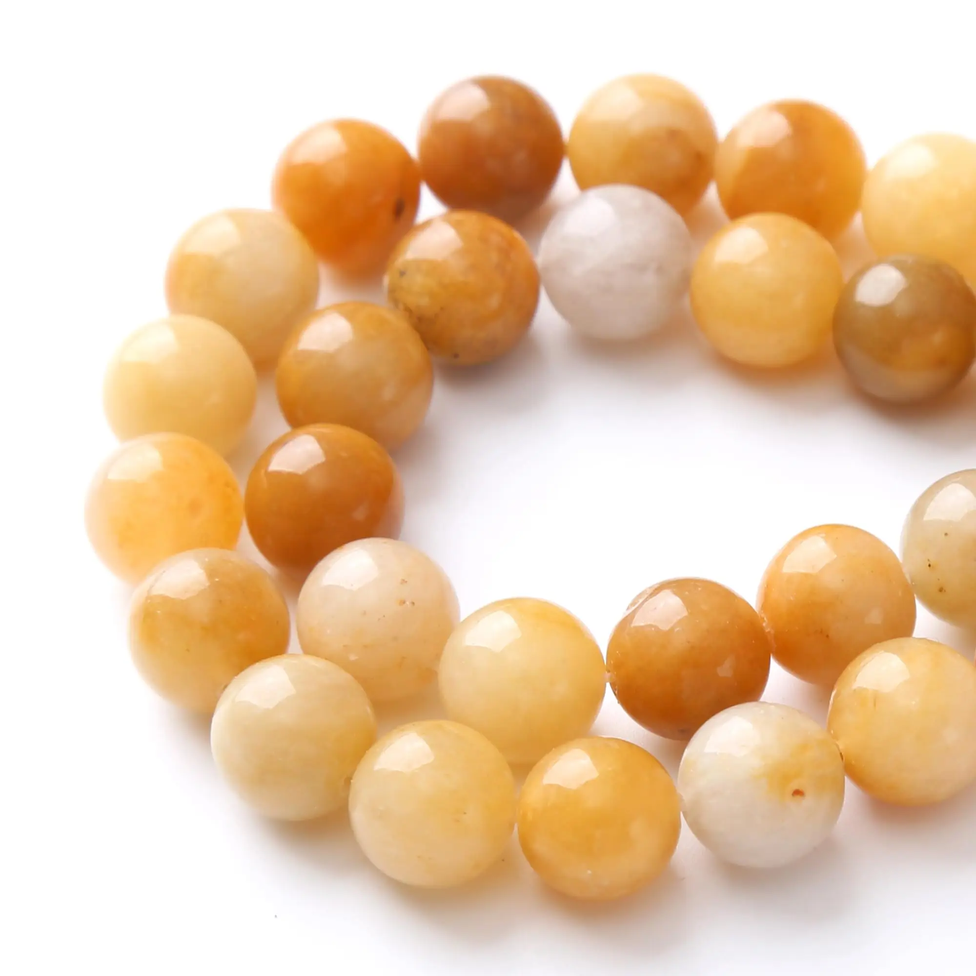 Natural Stone Beads 4-12mm Topaz Round Loose Spacer Beads for Jewelry Making DIY Bracelets Earring Accessories
