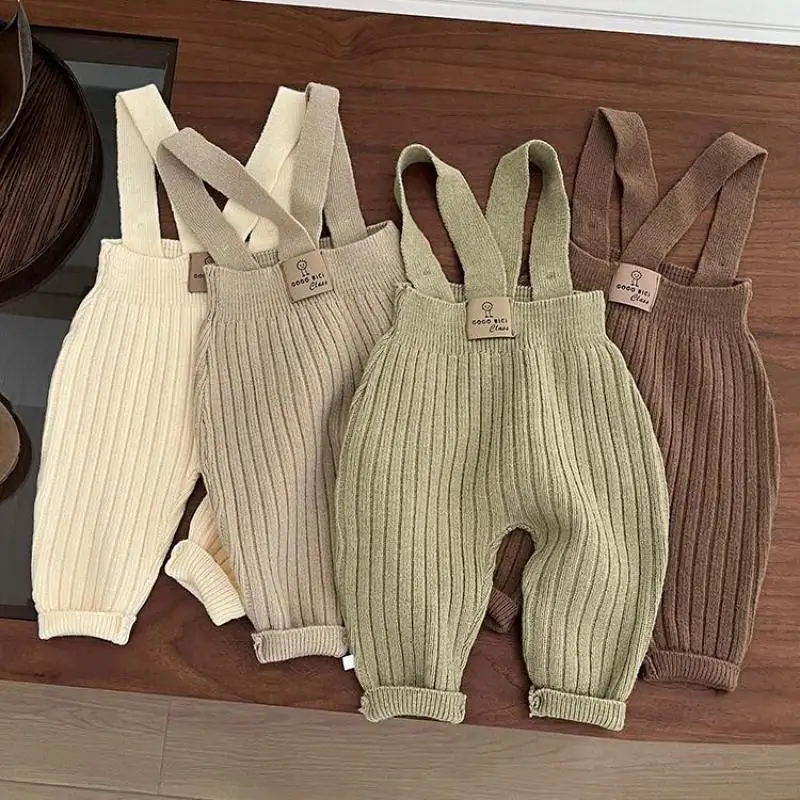 2025 Autumn New Baby Sleeveless Knit Romper Newborn Cotton Knitted Overalls For Boy Girl Infant Jumpsuit Toddler Clothes