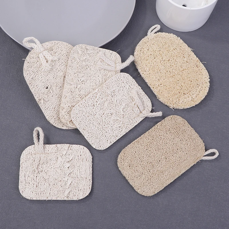 1 pz Luffa Naturale Panno per lavare i piatti Spugna Luffa Scrub Pad Piatto Pentola Facile da pulire Scrubber Spugna Cucina Spazzole pulite Pad