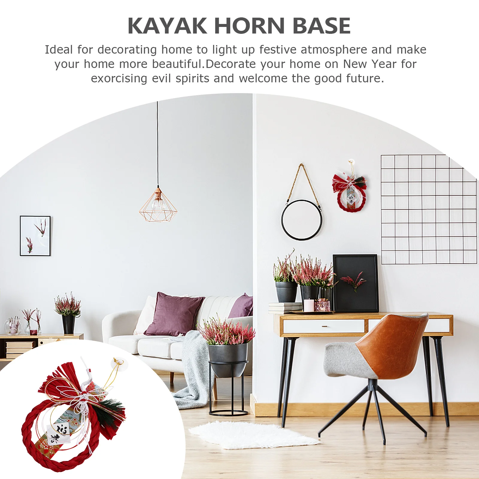 

1Pcs Straw New Year Ornament Delicate Hanging Decoration Home Decor Festive Craft Japanese Ornament