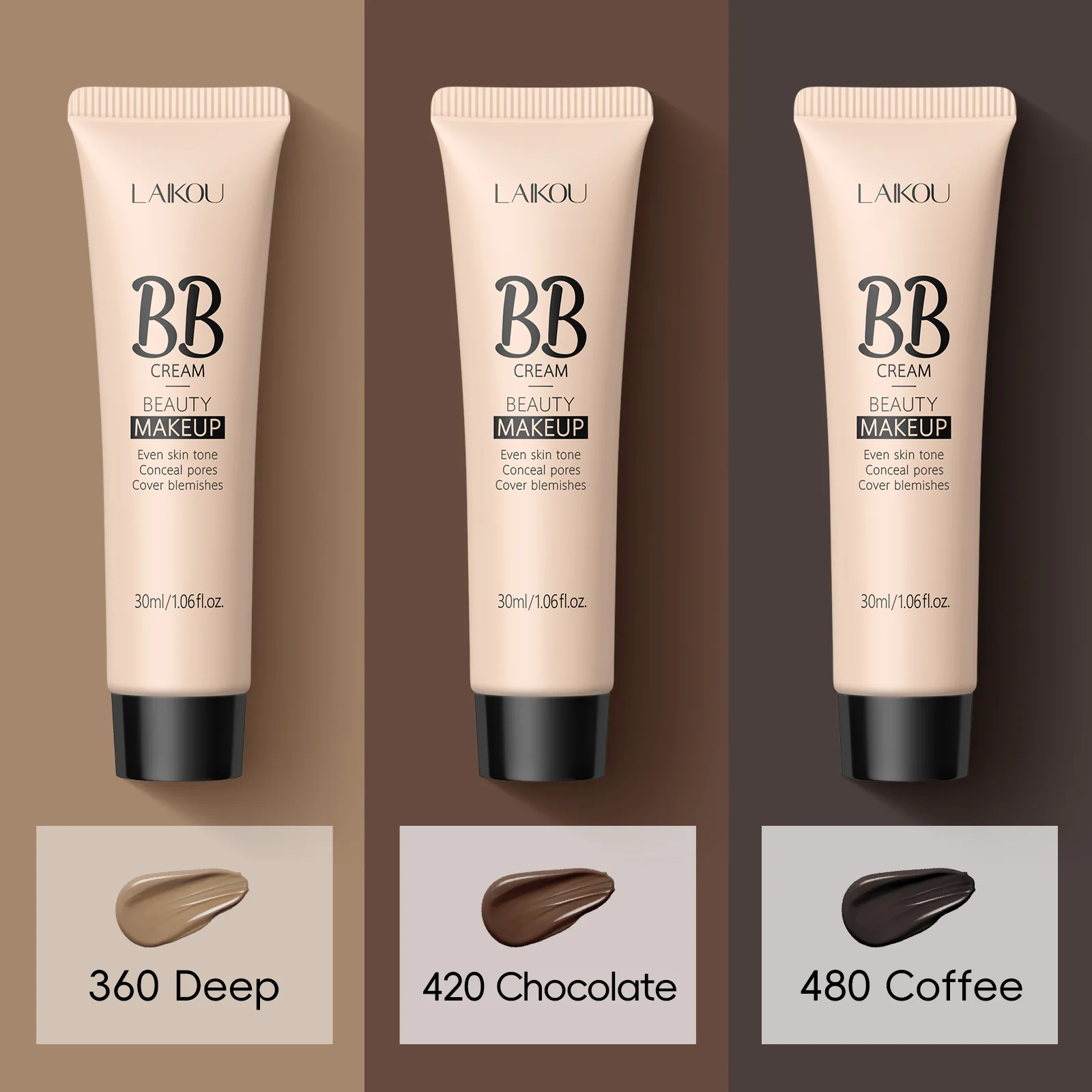 Correttore opzionale a 8 colori BB Cream 30ml Correttore viso naturale Primer BB Cream Illumina anche il tono della pelle Fondotinta liquido