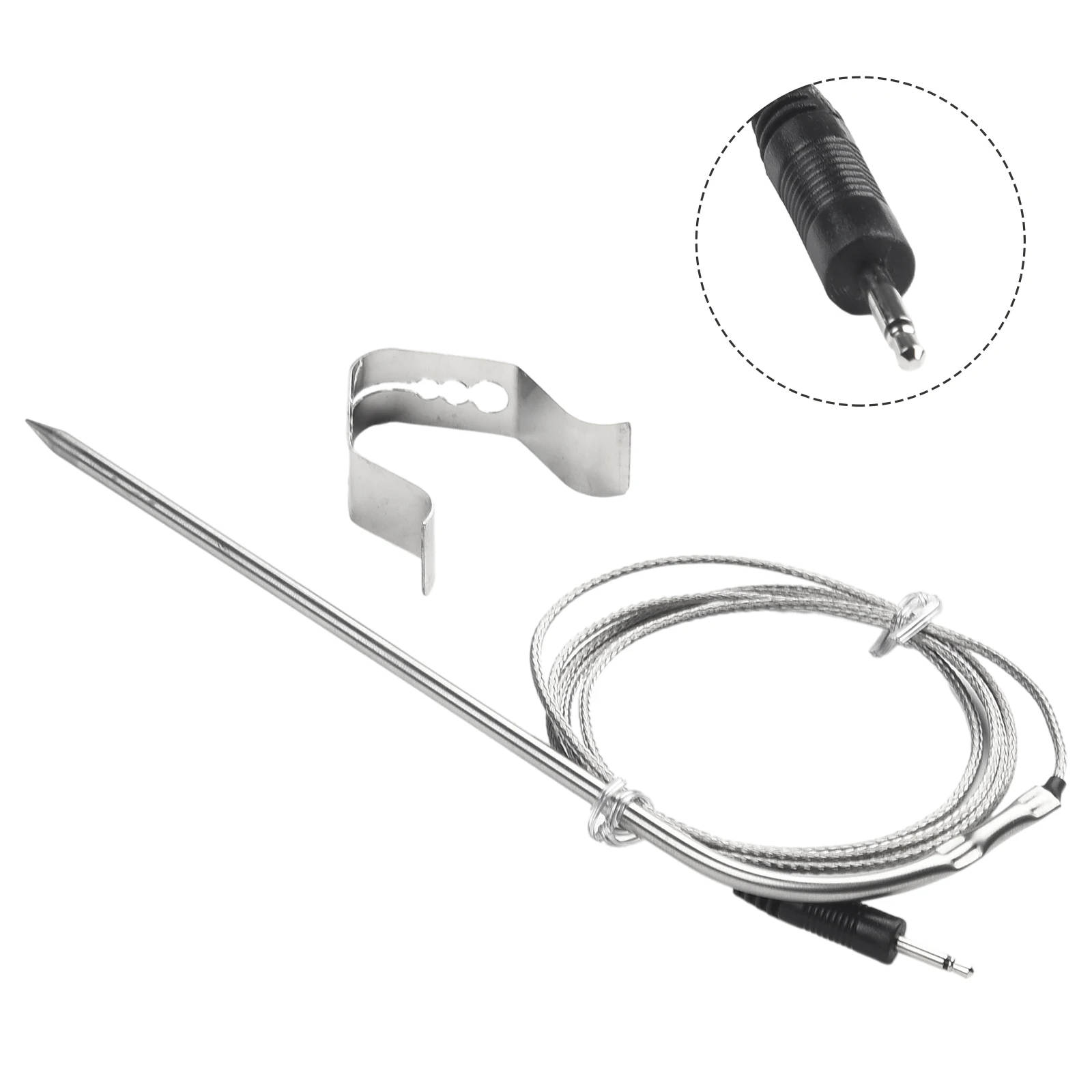 Practical Meat Probe Sensor Probe Clip Replacement Stainless Steel Digital Control For PitBoss Kitchen Outdoor