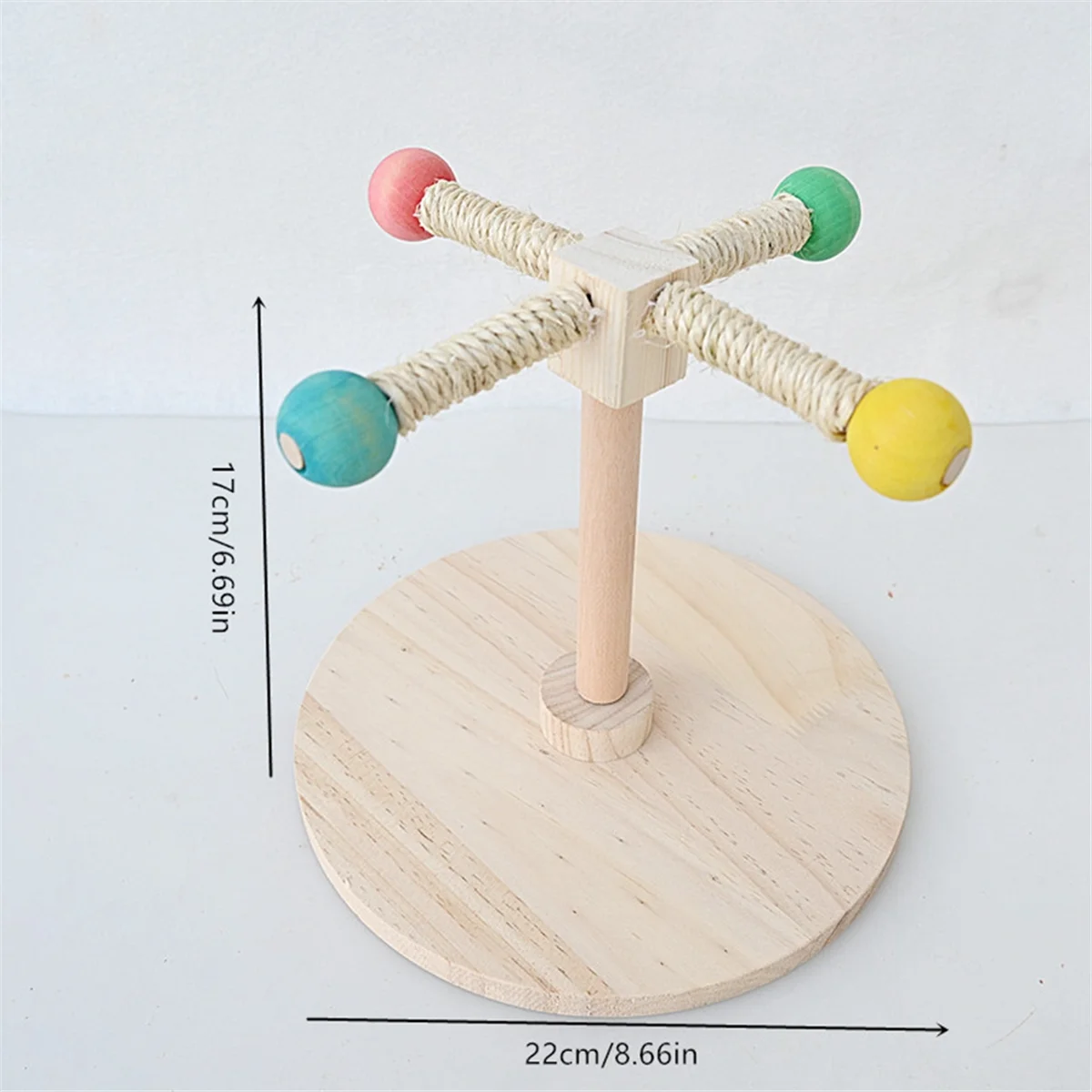 Parrot Bird Supplies Band Bearing Rotation Station Sword -Ramp Station Stick Rotary Rotation Wooden Horses Toys