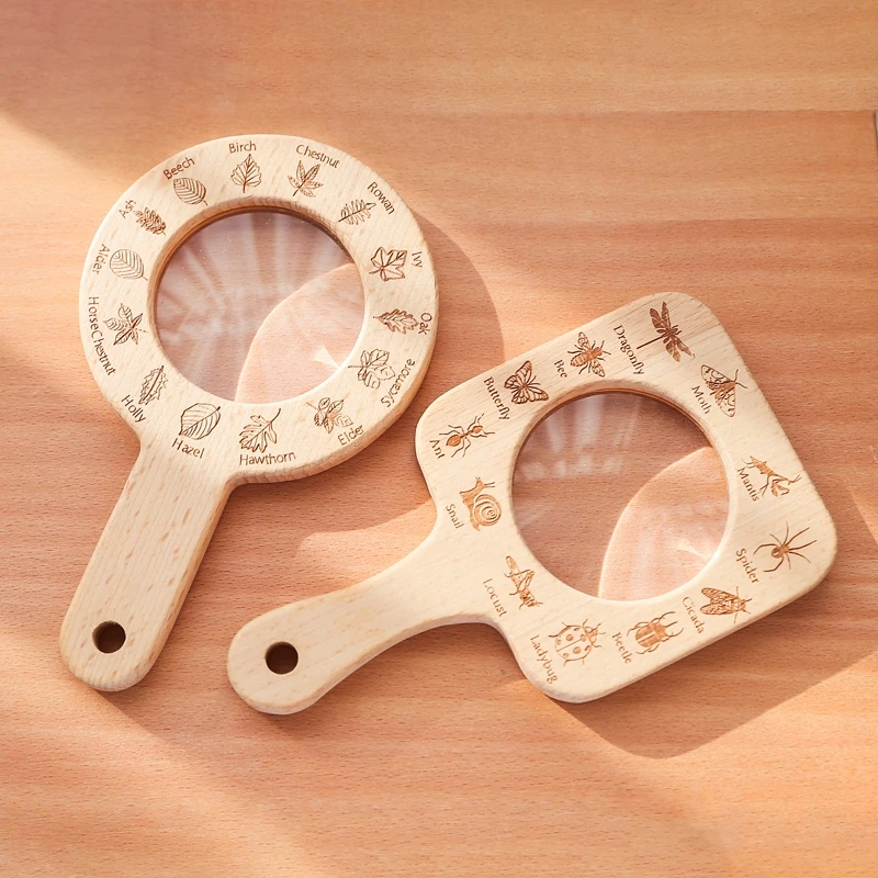 Wooden Magnifying Glass For Animal And Plant Exploration Explore Baby Outdoor Adventure Toys Outdoor Educational Toys Baby Gift