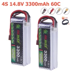 4S 14.8V 3300mAh 60C Lipo Battery with XT30 XT60 T Connector Softcase Lipo Battery for RC Car Truck Airplane FPV UAV Drone