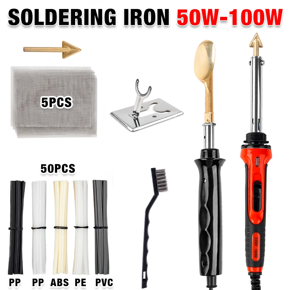 50W / 100W Home Leather Ironing Tool Crack Repair Smoothing Tool Repair Plastic Soldering Iron Car Bumper Welding Machine,Tools image 3