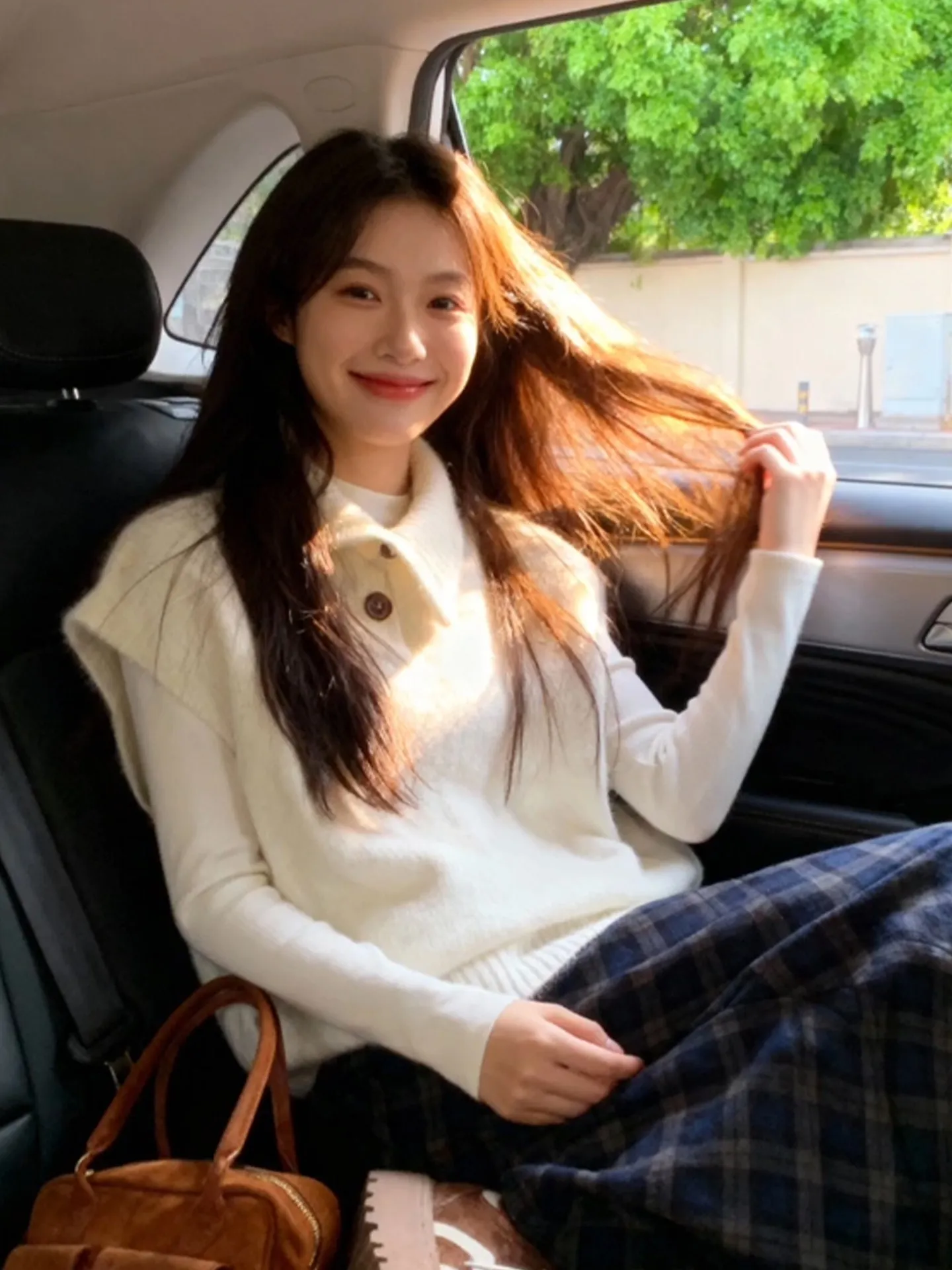 

Корейский вязаный жилет с белым воротником для женщин, осенне-зимний, уникальный, красивый свитер, верхняя одежда для многослойного образа, тонкий топ