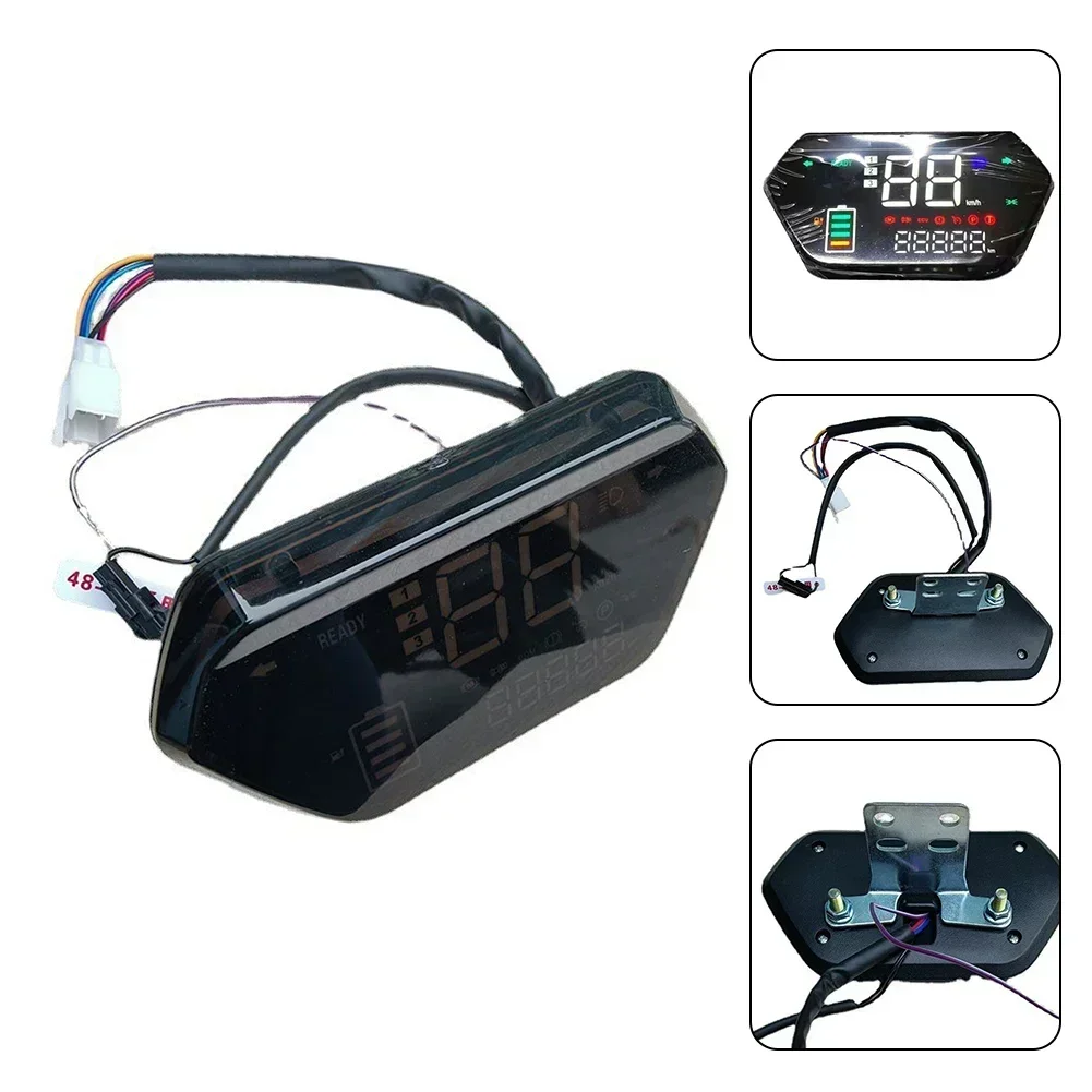 Electric Bike Dashboard LED Display 48V 60V 72V Universal Meter Odometer Speedometer Scooter Scooter For DJI Electric Bike Meter