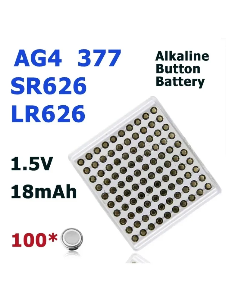 AG4 LR626 377 SR626SW Bateria alkaliczna 1,5 V, odpowiednia do zegarków, pilota do zabawek AG4、LR66、377、LR626、L626F、SR626SW、377A — zdjęcie produktu 7