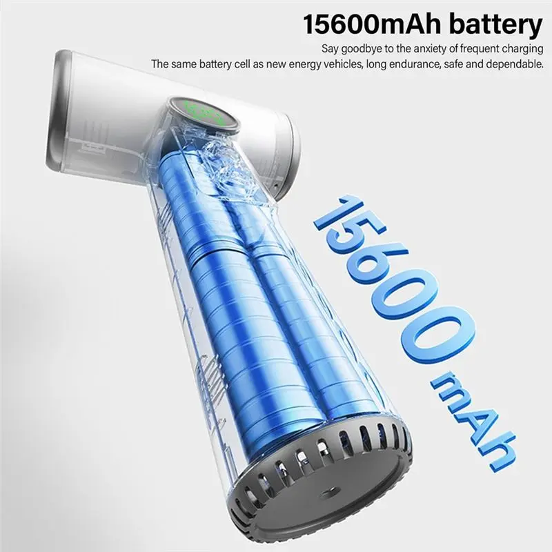 B02C-Portable Wireless Hair Dryer 100 Gears Negative Ions Travel/Outdoor USB Charging 30000 Rpm High-Speed Cold Warm Wind