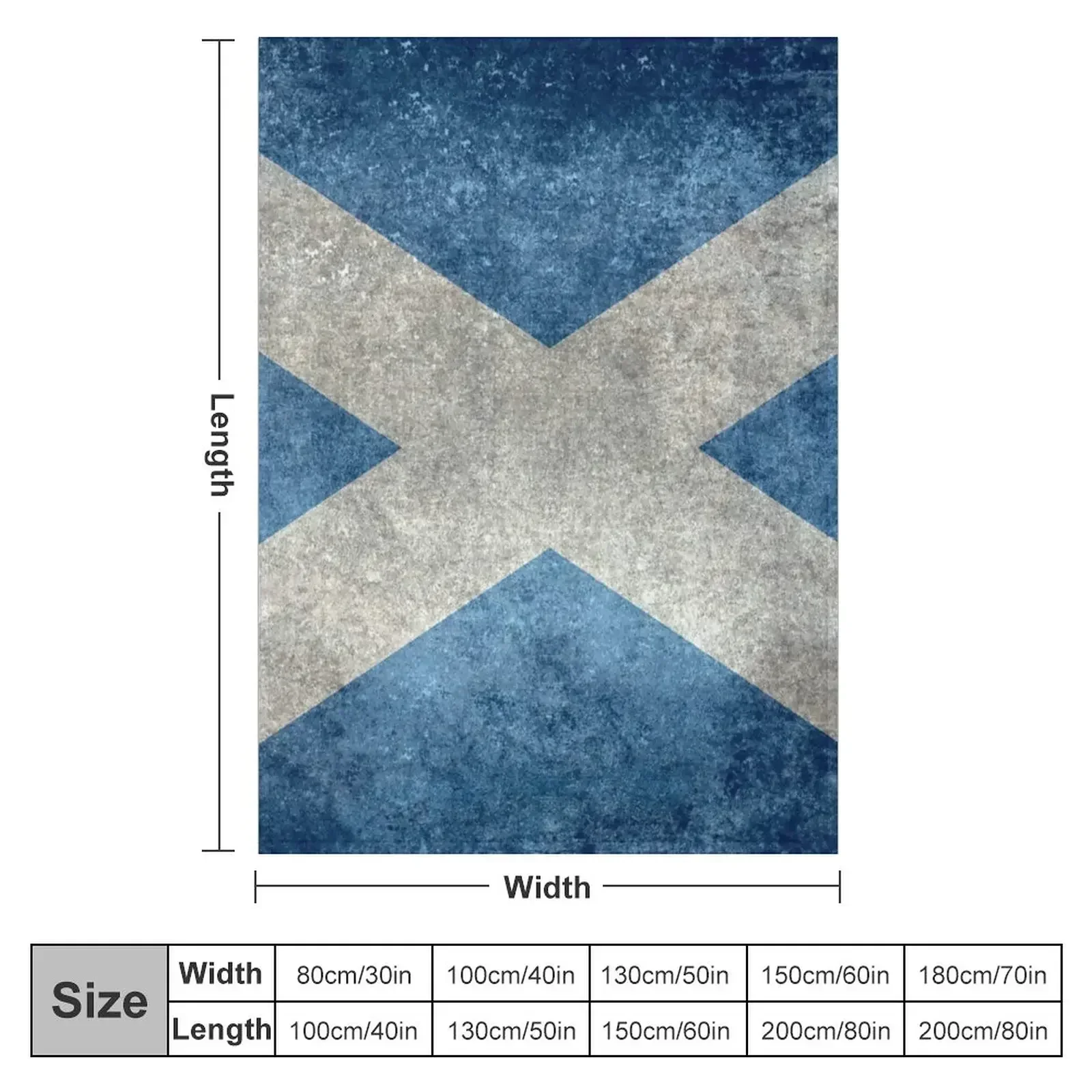 Flag of Scotland - Grungy Vintage version Throw Blanket Hairys christmas decoration for sofa Bed Baby Giant Sofa Blankets