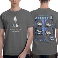 Ado WORLD TOUR 2025 Hibana T-Shirt Summer  Y2K Retro T Shirts Cotton Trendy Cool Tee Shirt For Mens Short Sleeves Printed Tees