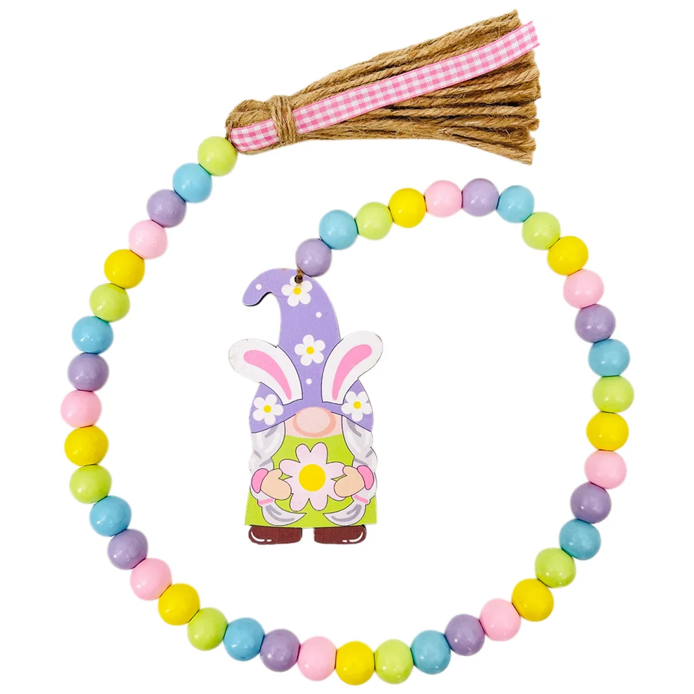 

Easter Bead String Tassel Pendant Fine Craftsmanship Home Festival Adornment Easter Bead String Festive Party Pendant