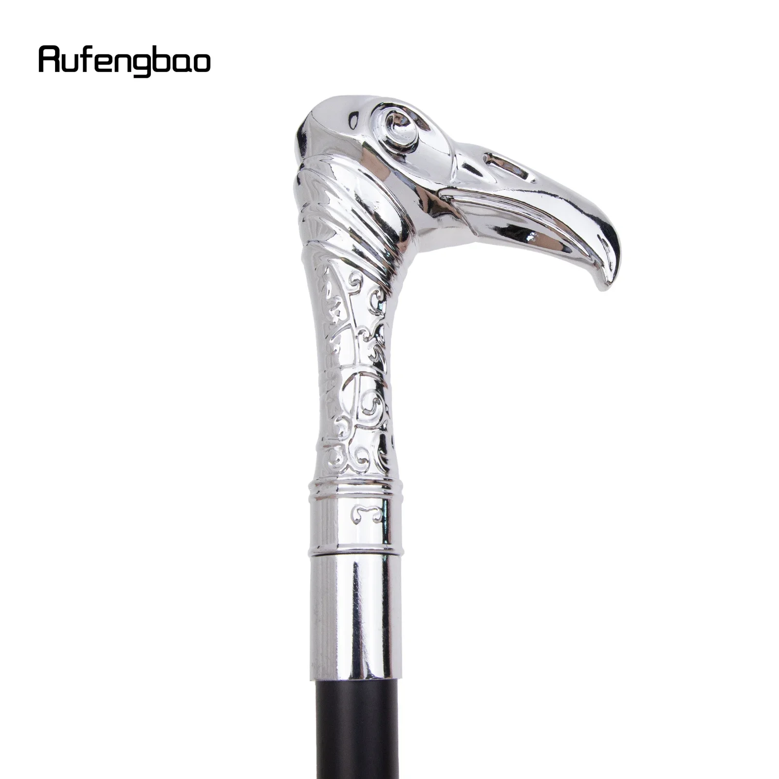 White Eagle Head Luxury Decorative Cosplay Walking Cane Elegant Fashion Cane Cosplay Alloy Crosier Vintage Walking Stick 93cm