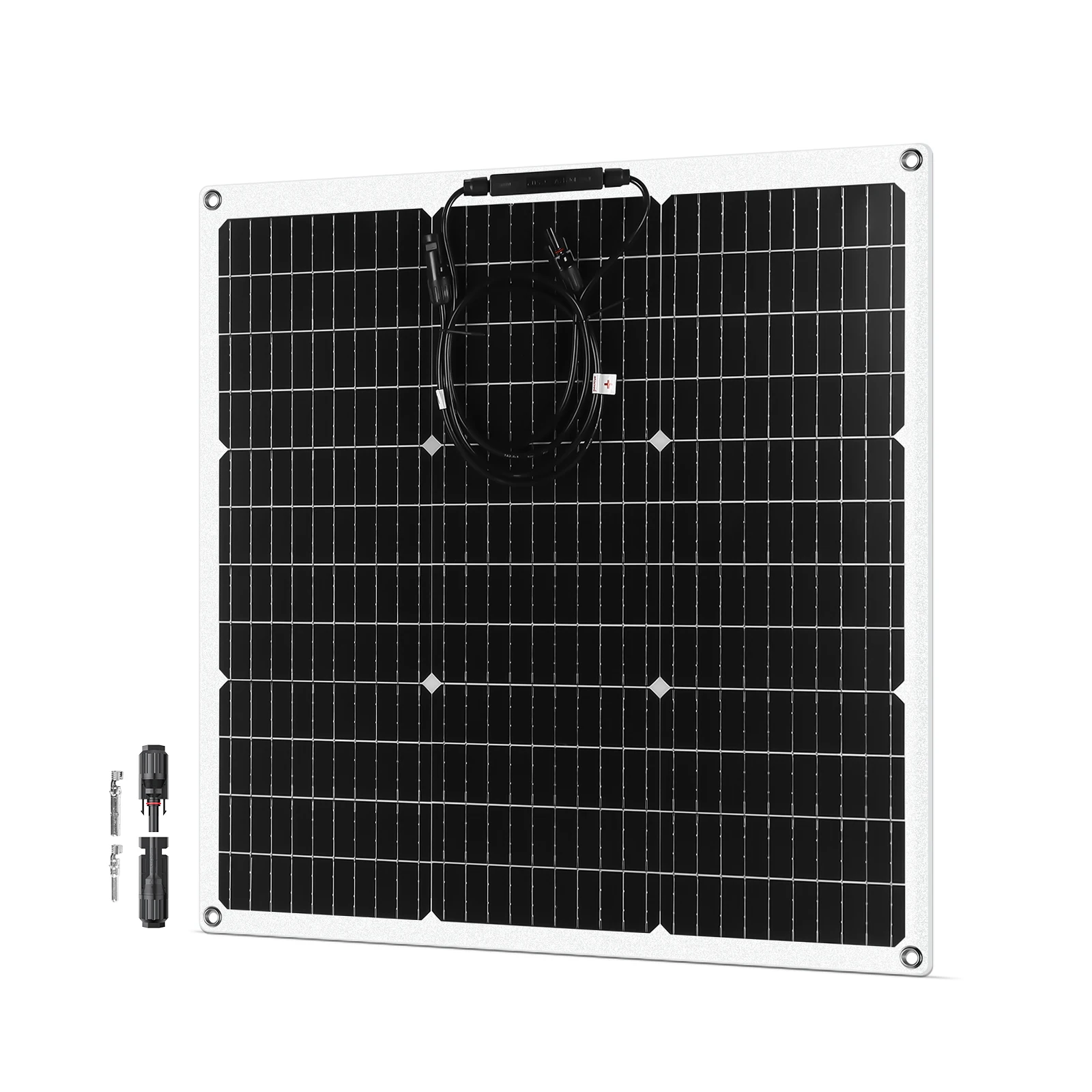 GGJ 18V 50W Flexible Solar Panels With 50V 12/24V MPPT Solar Charge 15A Controller Waterproof Solar Panel System Camping RV Home