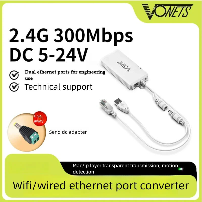 VONETS WiFi to wired wireless bridge, high-power network signal reception enhancement and expansion, IoT PLC relay, AP amplifica