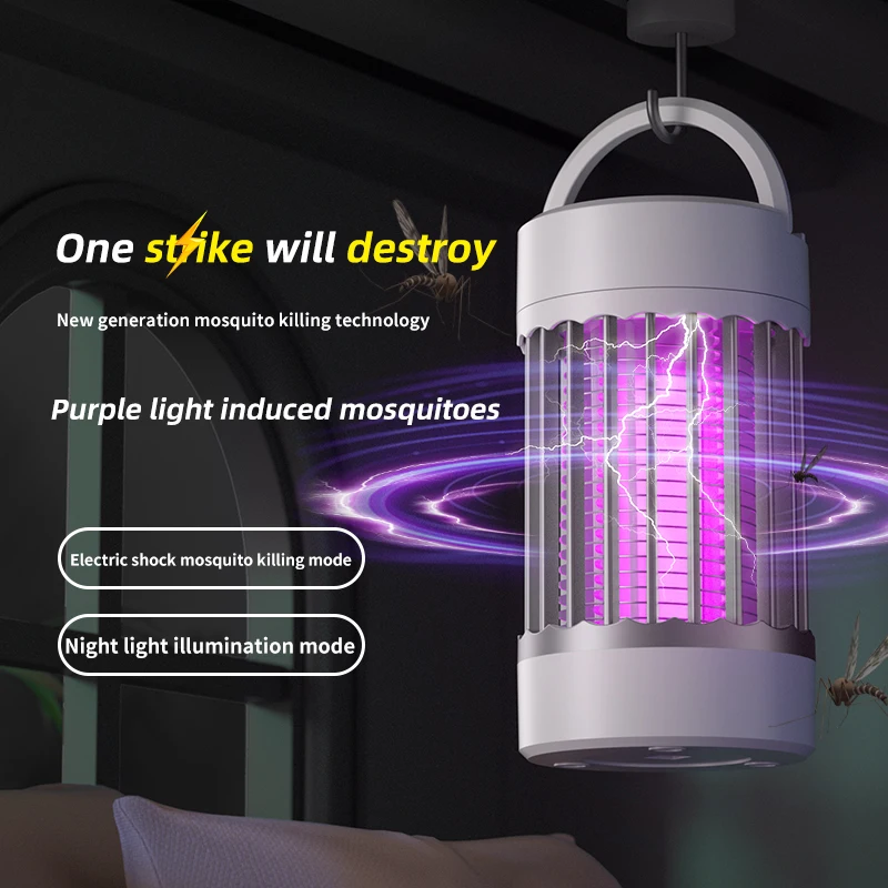 Electric Mosquito Killer Lamp UV Light Bug Zapper Trap USB 5V Summer Fly Swatter Insect Killer Light ﻿Camping