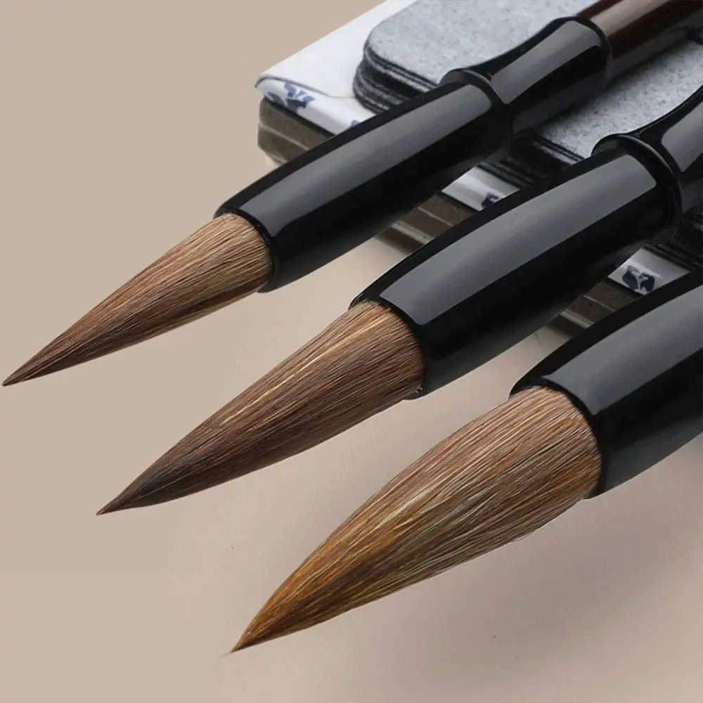 Calligraphy Brush Art Paint Brush Chinese Brushes Oil Painting Chinese Calligraphy Brush Wooden Handle Crisperding