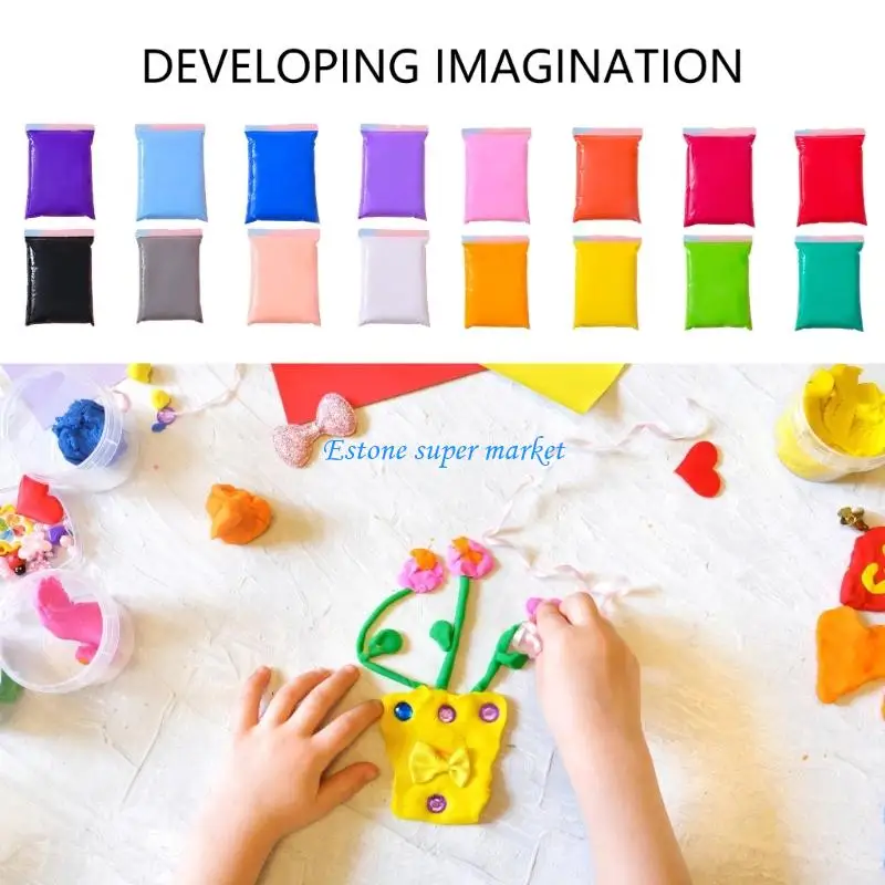 090B 100g Soft Polymer Modeling Clay 4 Bag Creative Motor Skill Building Art Activity