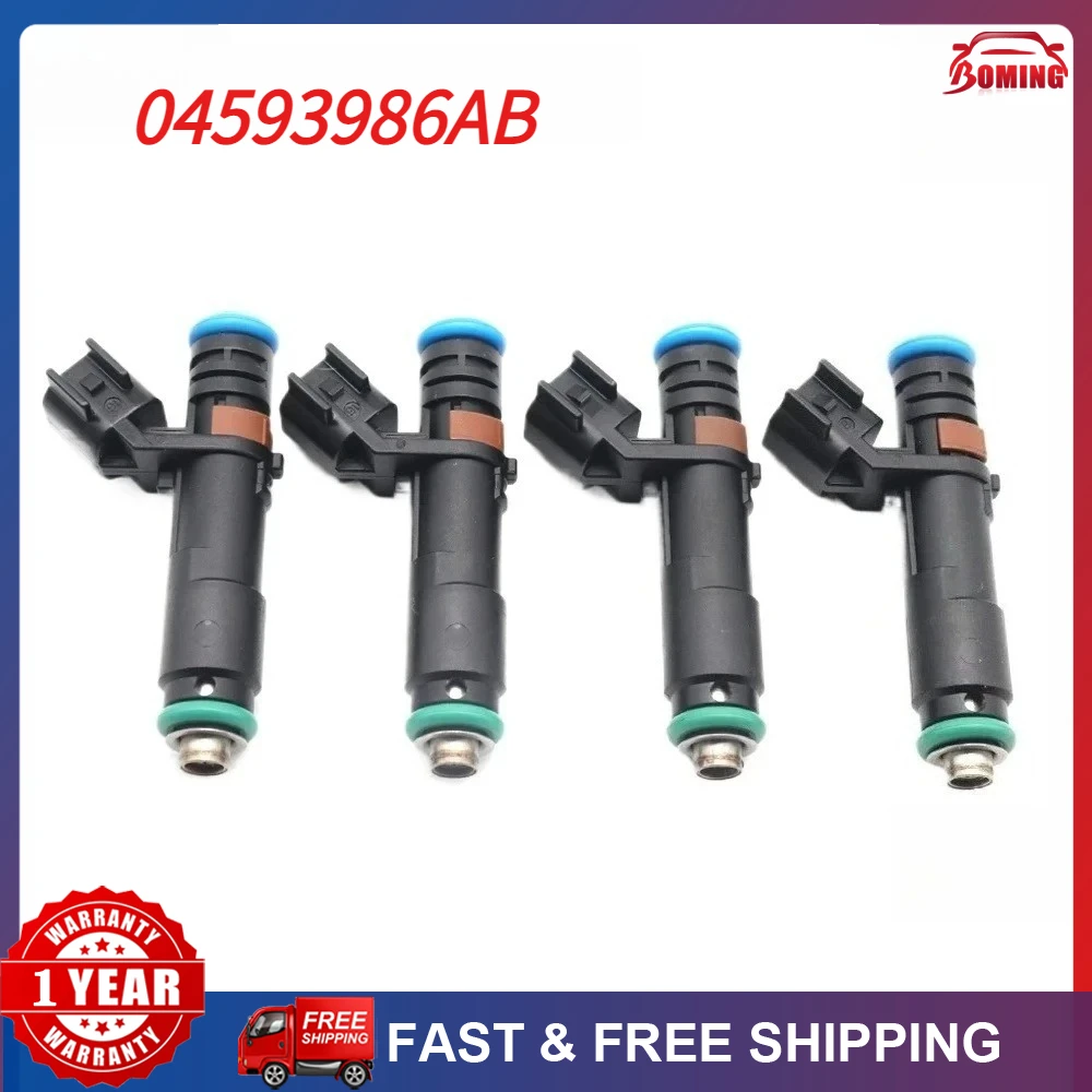 NEW Fuel Injectors 04593986AB Fit For Chrysler 200 Jeep Cherokee Renegade Dodge Dart Fiat 500X Ram ProMaster 2015-2018