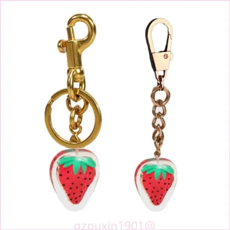 57qa Erdbeerschlüsselkettenanhänger Keyring Ornament Erdbeerbeutel Charme Schlüsselbund – Detail 4