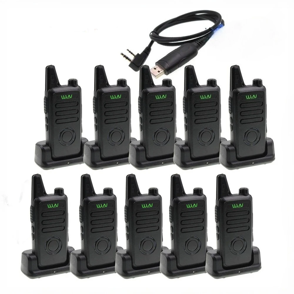 

10 шт. мини-ручной FM-трансивер WLN KD-C1 plus рация 400-470 МГц двусторонняя радиостанция любительская радиостанция WLN KD-C1plus