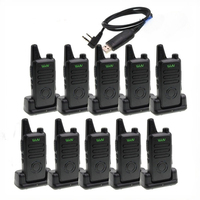 10PCS MINI Handheld FM Transceiver WLN KD-C1 plus Walkie Talkie 400-470MHz Two Way Radio  Ham Radio Station WLN KD-C1plus