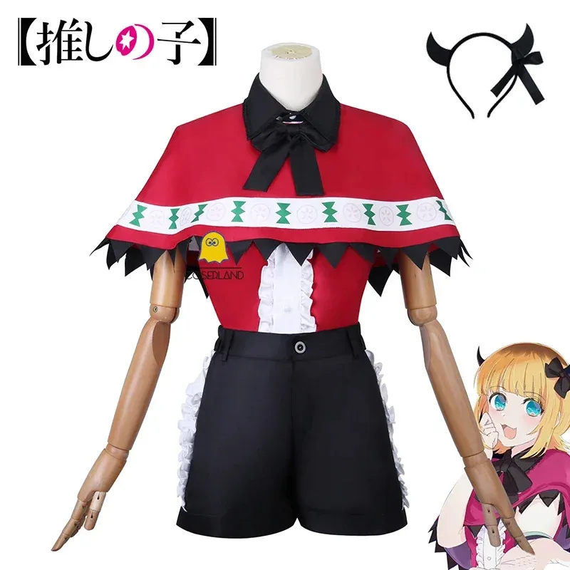 Mem-for cosplay costume anime Oshi no B-koeach red stage dress uniform me-San headwear bracelet Halloween party women