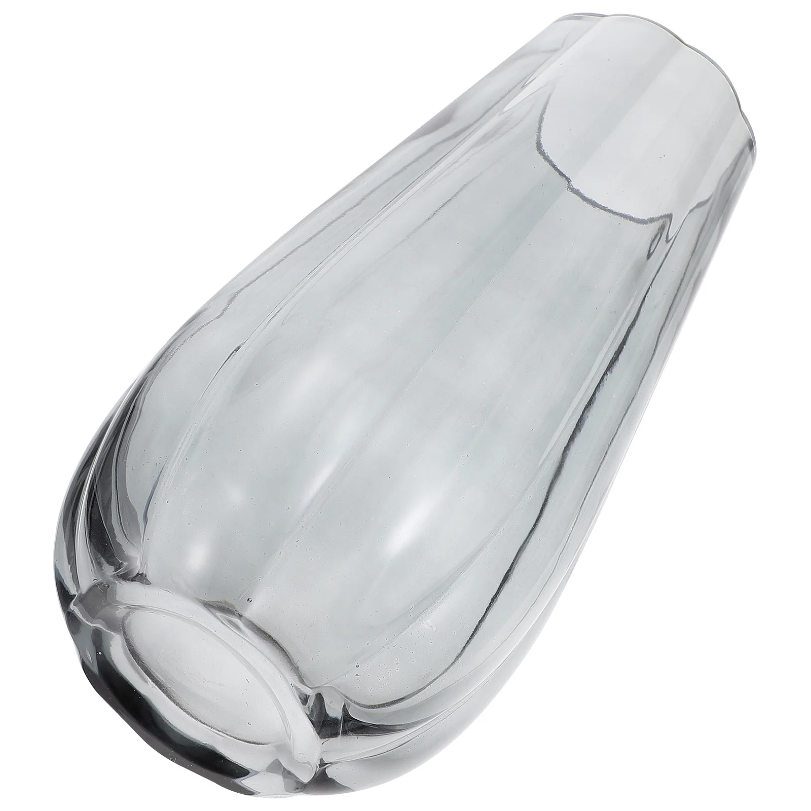 

Decoration Glass Crafts Flower Vase Desktop Bottle Ornament Floral Container Light Grey