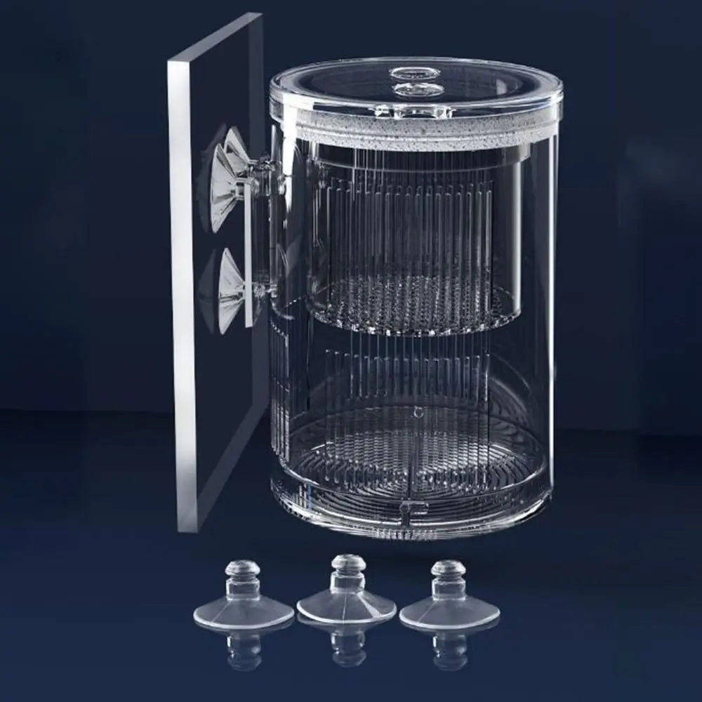 Acrylic Floating Fish Breeding Isolation Box Transparent Floating Aquarium Breeding Box with Suction Cups Large Capacity