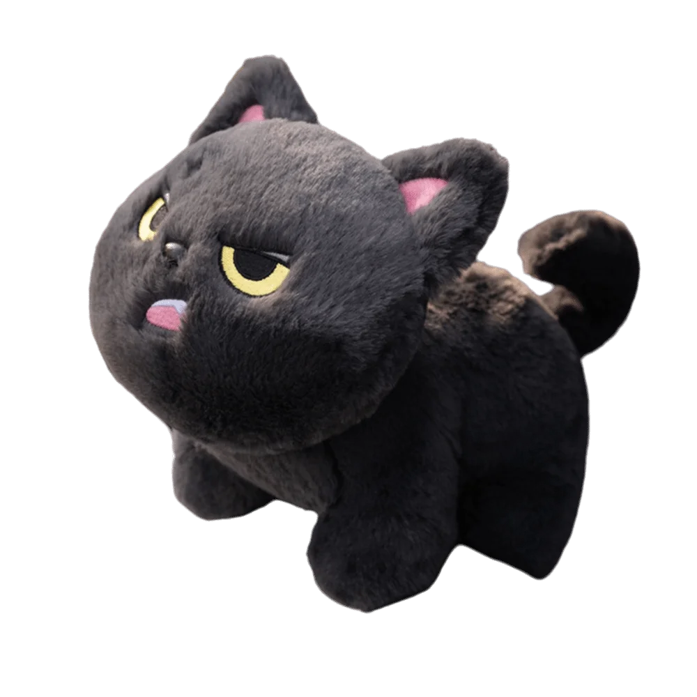 

Grey Cat Black Cat Plush Toy Cartoon Design Children Gits Stuffed Animals Keyring Pendant Kawaii Plush Toy Valentine's Day Gift