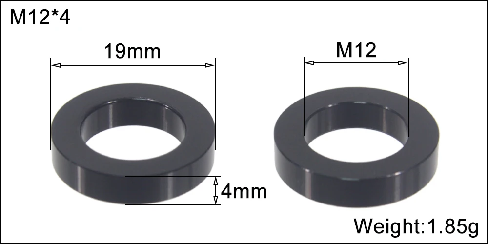 HEPPE Fahrrad Steckachse Unterlegscheibe M12 M15 Achse Spacer MTB Rennrad Nabenrohr Welle Spieß Spacer 0,5mm 1,5mm 3mm 4mm 5mm 6mm Dicke – Detail 4