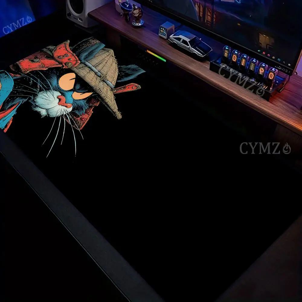 

Trendy Cat Warrior Illustration Design Mouse Pad Desk Mat Gaming pad Non-Slip mouse mat pc accessories office mousepad desk pad