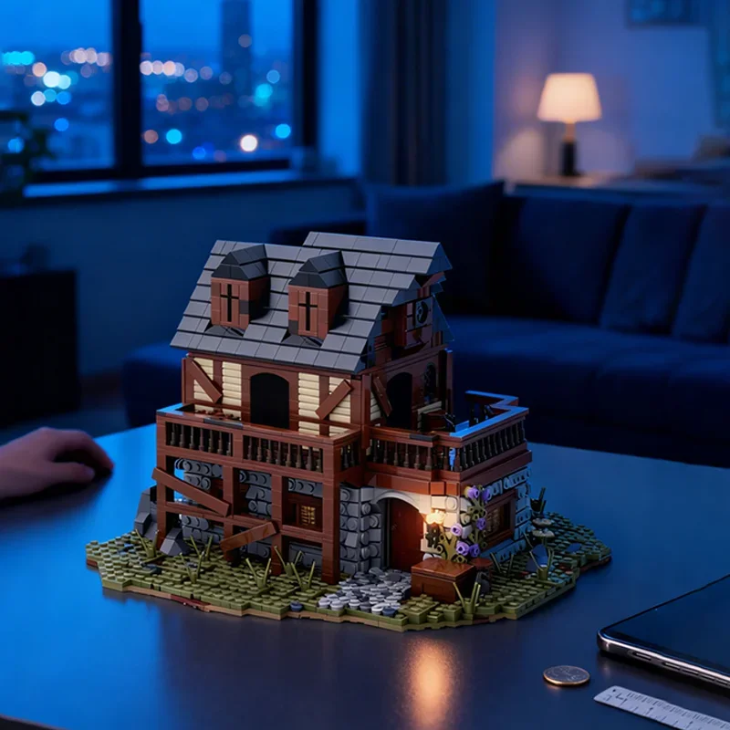 

2963 детали MOC Средневековый Дом-Гостиница (2 в 1) — Конструктор Замок, Рождественский Подарок, Игрушка, Креативная Идея для Детей, Сделай Сам