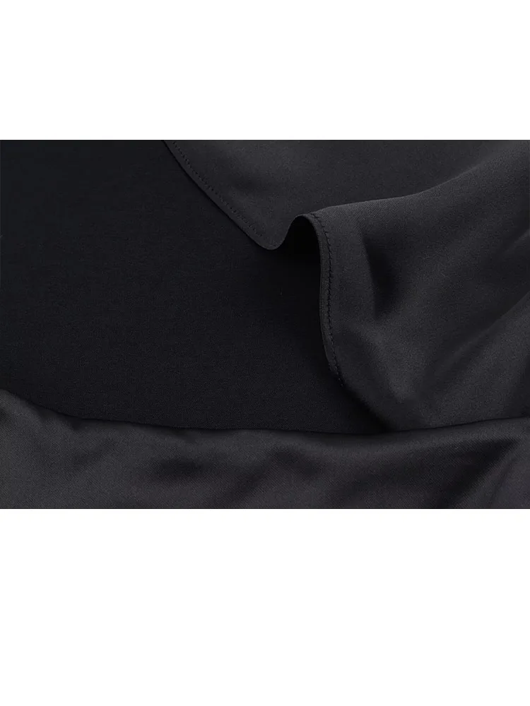 HH Women 2026 Letnia Nowa Kolekcja Asymetryczna Sukienka z Wycięciami Krótka Plisowana Sukienka Damska z Wysokim Kołnierzem Bez Rękawów Seksowna Dopasowana Sukienka