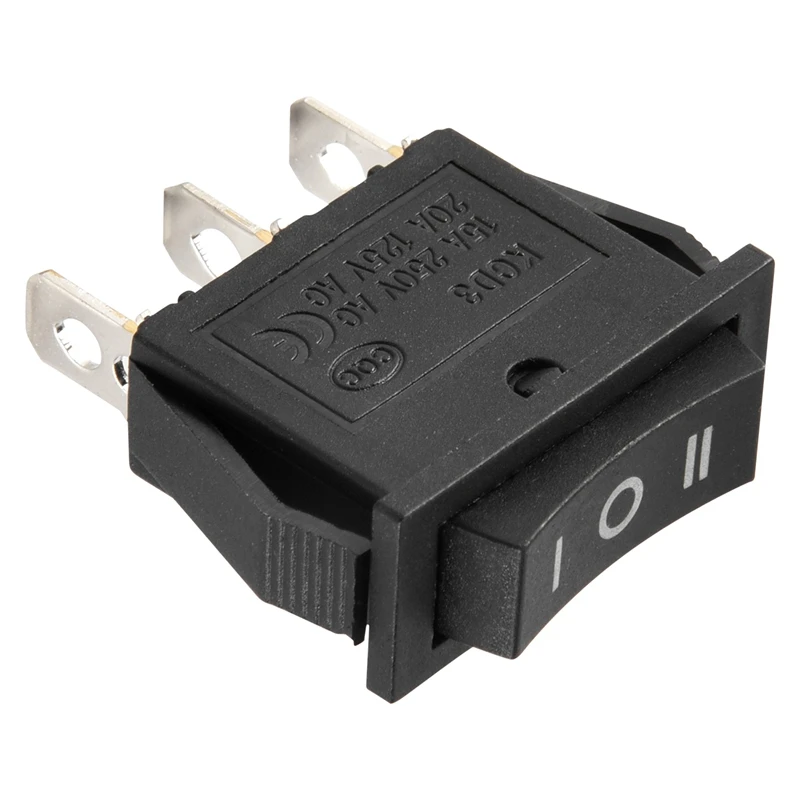 AC15A/250V 20A/125V 3-контактный SPDT ON-OFF-ON 3-позиционный кулисный переключатель