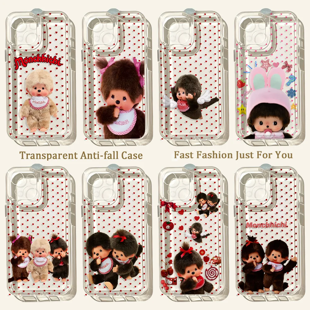 Fashion Cute M-Monchhichis Phone Case For Samsung Galaxy S26 S25 S24 S23 S22 S21 S20 FE Note20 Note10 Edge Plus Ultra Lite 5G