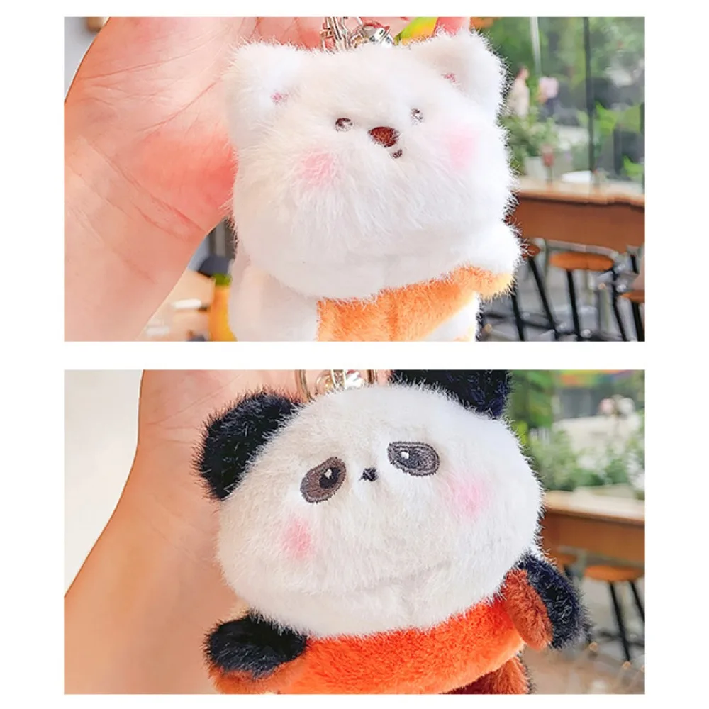 Plush Doll Flip Animal Doll Keychain Red Panda Cat Dog Cute Flip Animal Toys Soft Creative Double Sided Cat Plush Toys