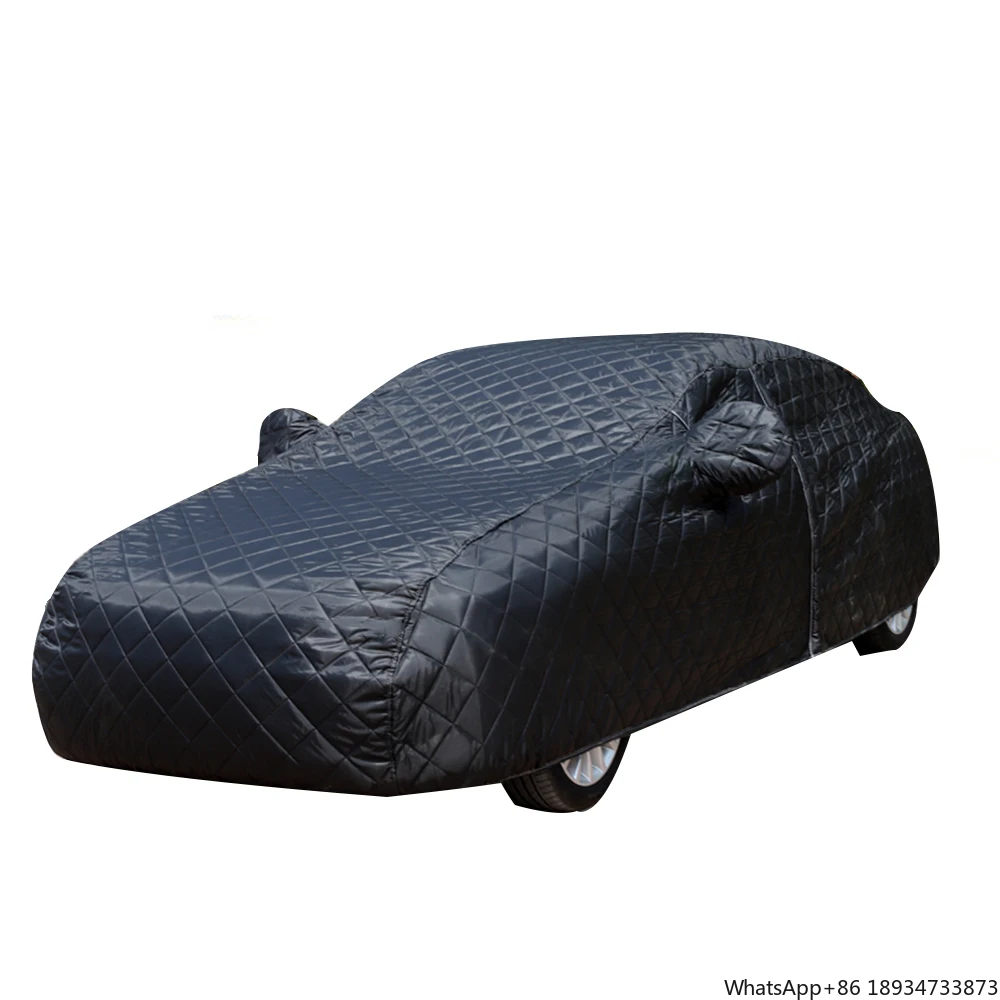 Outdoor top waterproof anti-hail   protection Anti-hail car cover black and silver