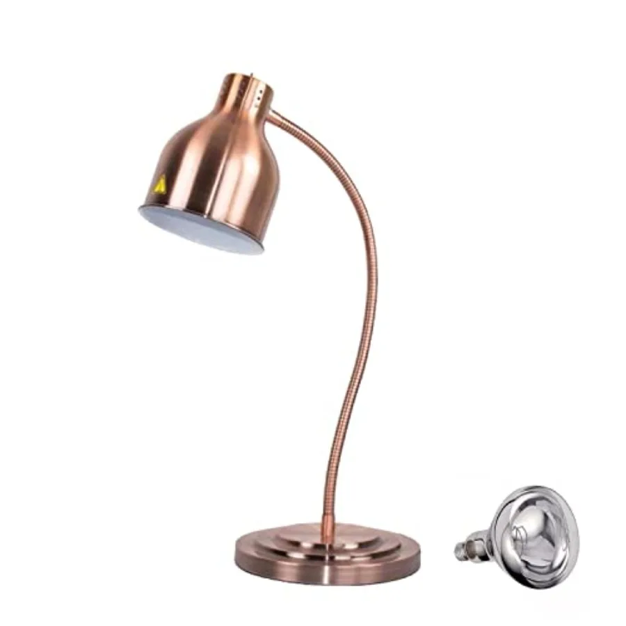 

Restaurant food warmer lamp: portable single-arm copper heat lamp with single bulb for commercial food heating applications