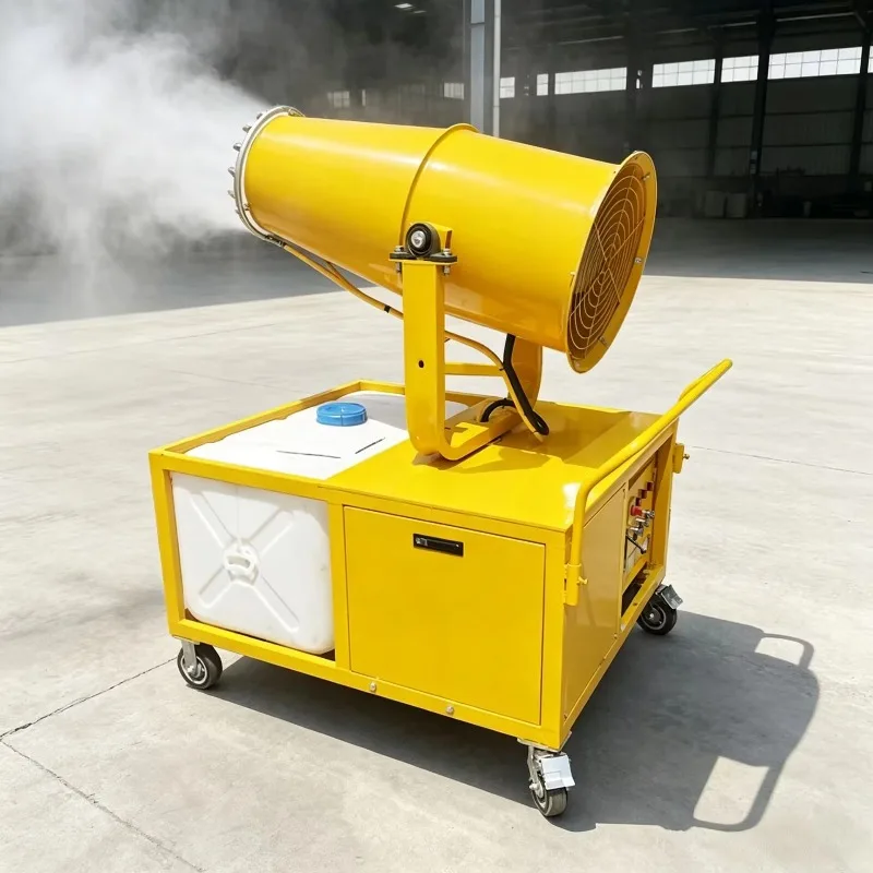 80m Stationary Fixed Industrial Fog Cannon 380V Automatic Rotation Cement Plant Dust Removal Equipment