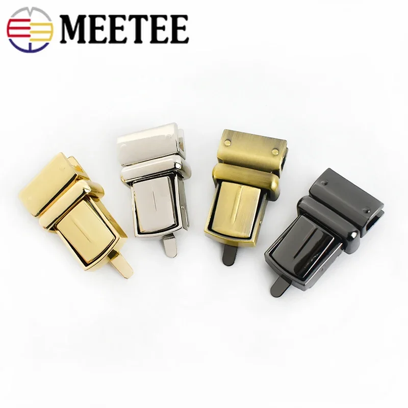 

2/4pc 21x37mm Handbag Metal Lock Clasp Closure Bag Buckle Twist Turn Locks Snaps for DIY Replacement Bags Purse Accessories